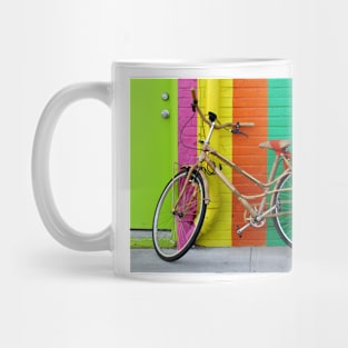 Bicycle Against Colorful Wall Mug